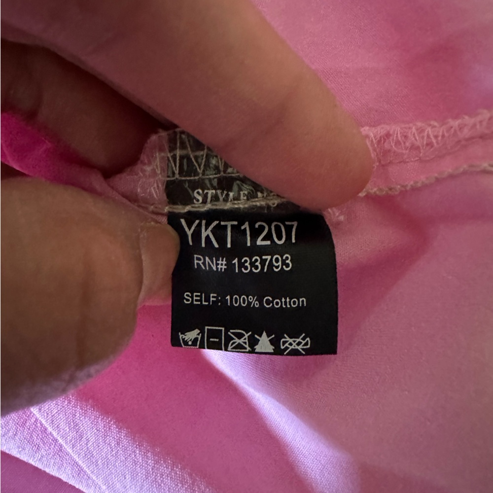 POL S NWOT Pink and Orange Paisley Button Up - Picture 6 of 6